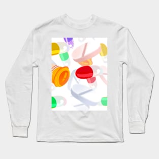 SPILL PILLS PATTERN Long Sleeve T-Shirt